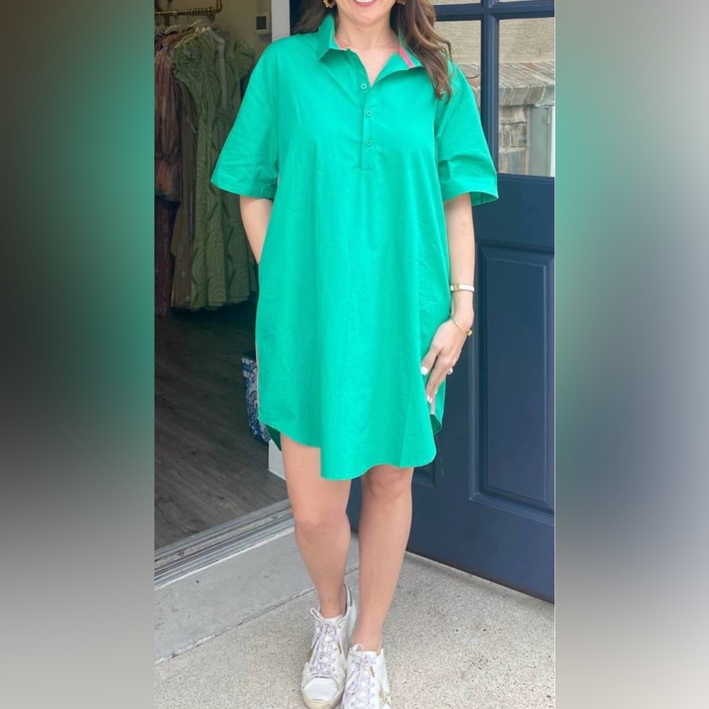 CARYN LAWN Kelly Green Jackie Dress - OS